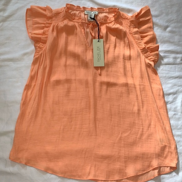 BNWT Rachel  Zoe Ruffle Shirt Beautiful - Picture 1 of 10